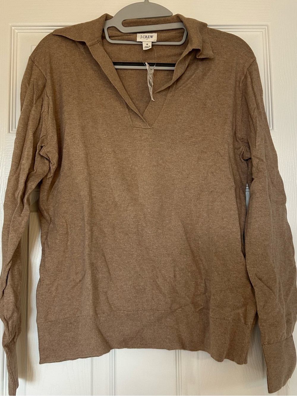 J.Crew Brown Knit Polo Sweater
